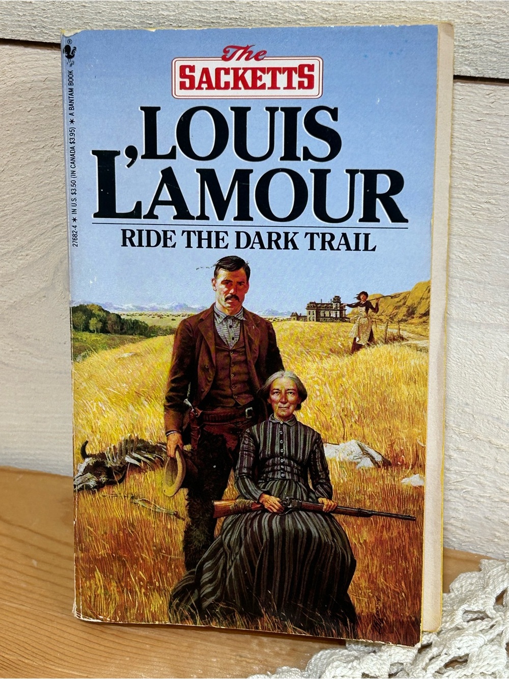 L'Amour Ride the Dark Trail Paperback - Vintage Cover (Blue)